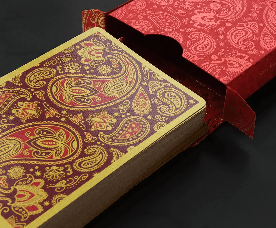Paisley Royals Playing Cards - Red