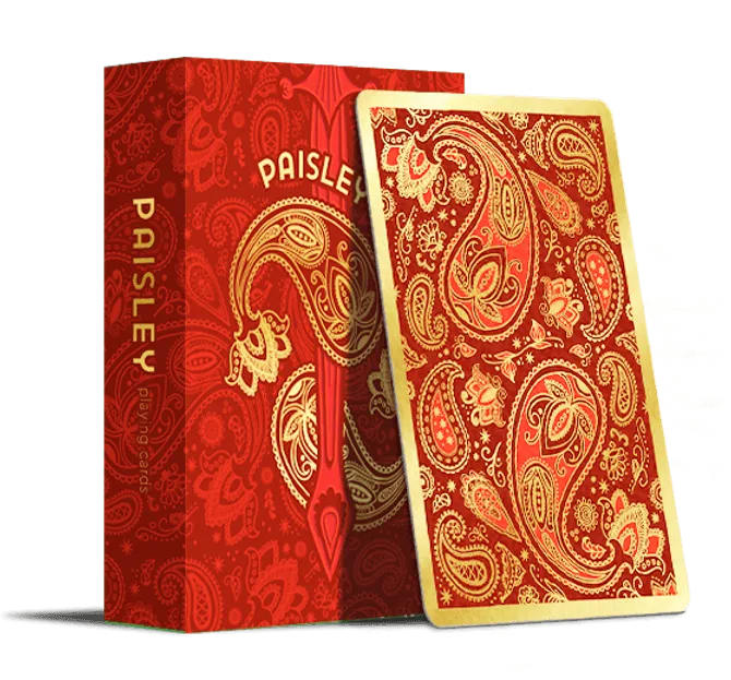 Paisley Royals Playing Cards - Red