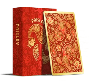 Paisley Royals Playing Cards - Red