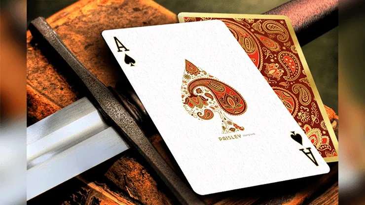 Paisley Royals Playing Cards - Red