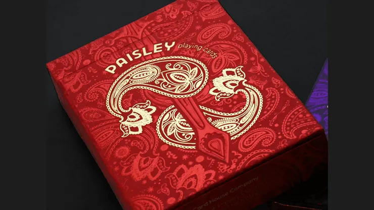 Paisley Royals Playing Cards - Red