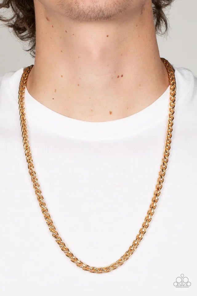 Paparazzi Necklace ~ Metro Monopoly - Gold