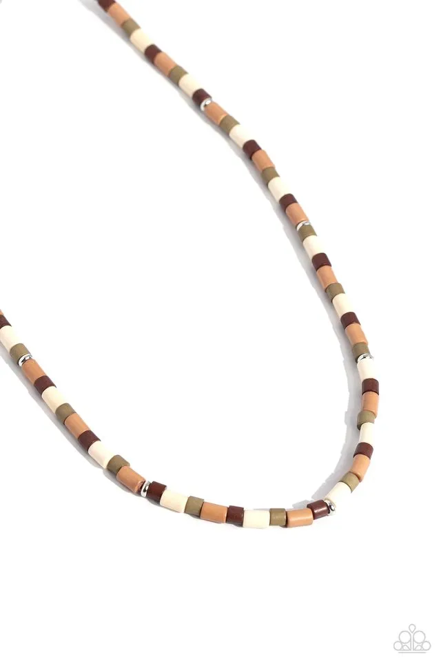 Paparazzi Necklace ~ Natural Nonchalance - Brown