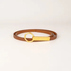 Peroz Ava - Women's Tan Adjustable Skinny Belt