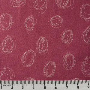 Pink Abstract Ovals Cotton Canvas Print