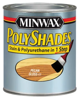 Polyshades Wood Stain Finish HALF PINT - GLOSS - PECAN