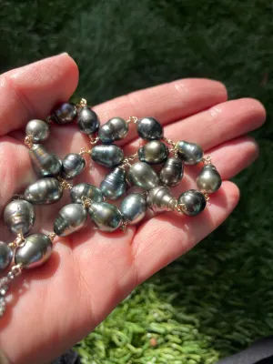 South Sea Tahitian Pearl Necklace with Diamond Clasp