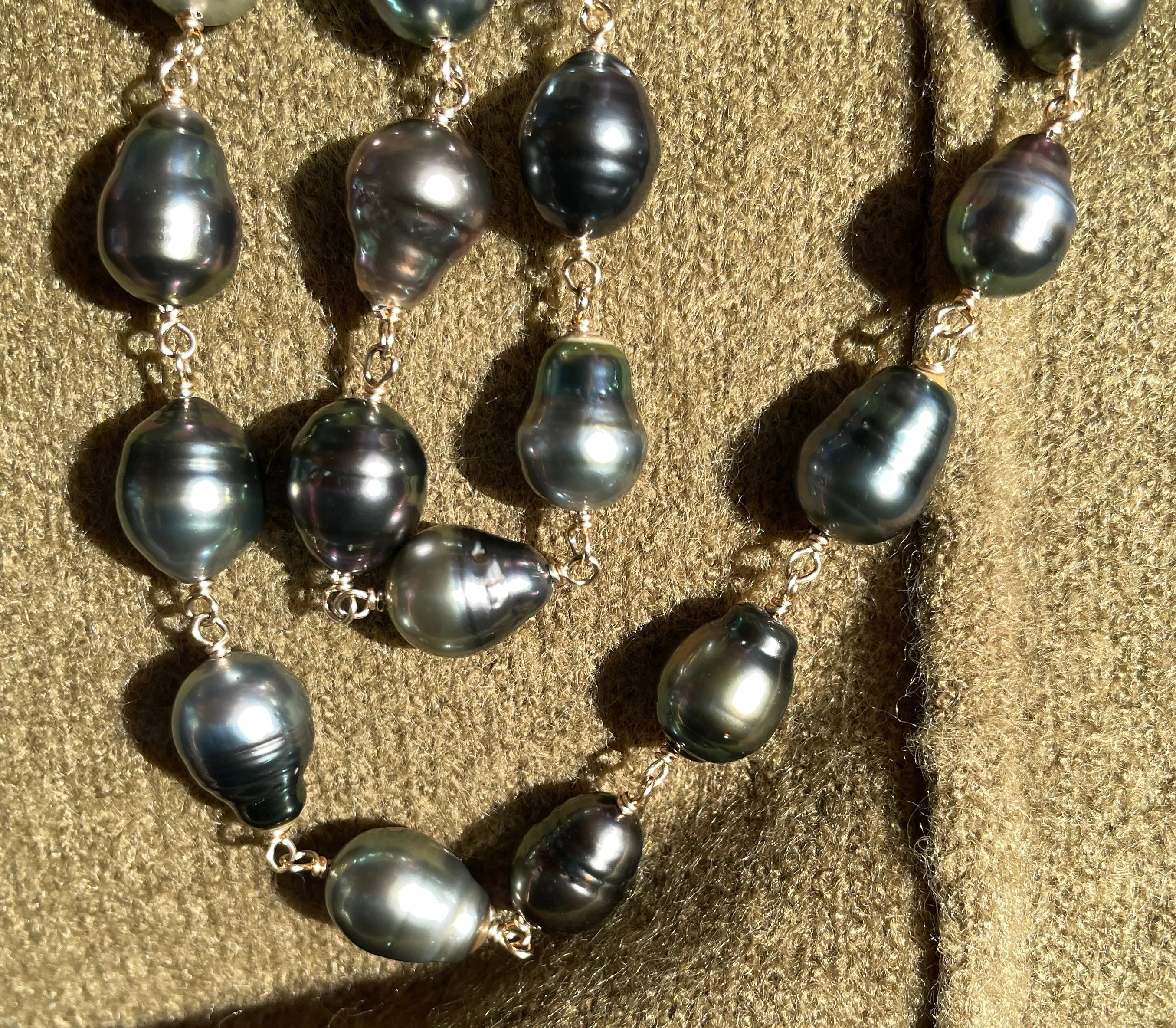 South Sea Tahitian Pearl Necklace with Diamond Clasp