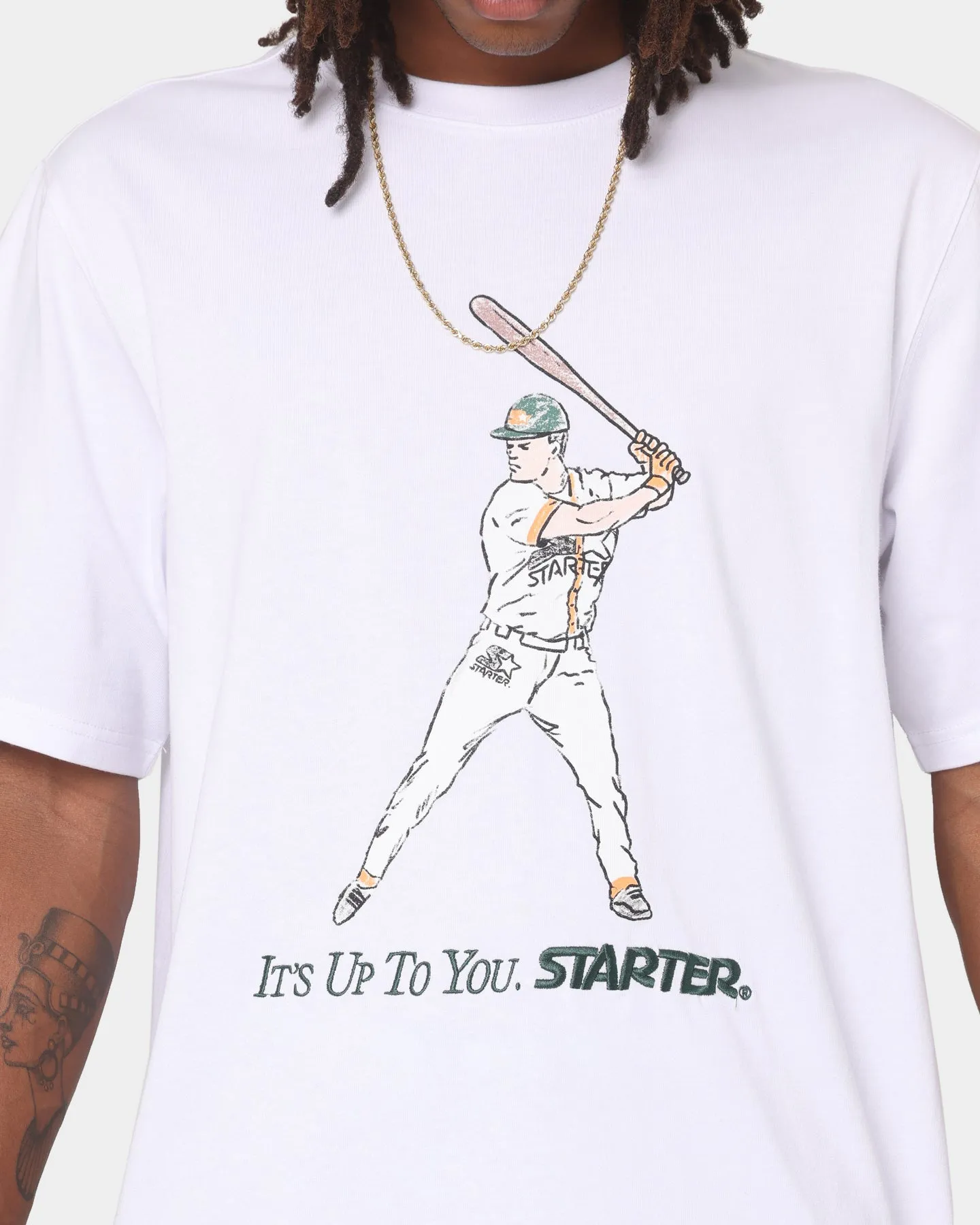 Starter Batter Up Short Sleeve T-Shirt White