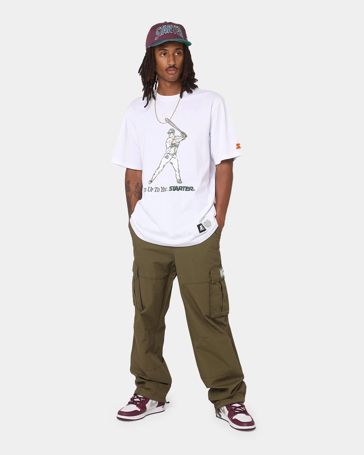 Starter Batter Up Short Sleeve T-Shirt White