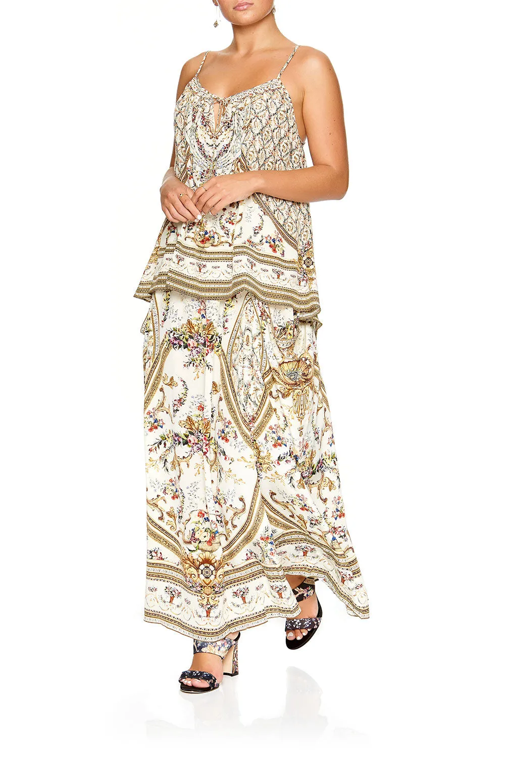 STRAP TOP WITH TIE FRONT DETAIL OLYMPE ODE