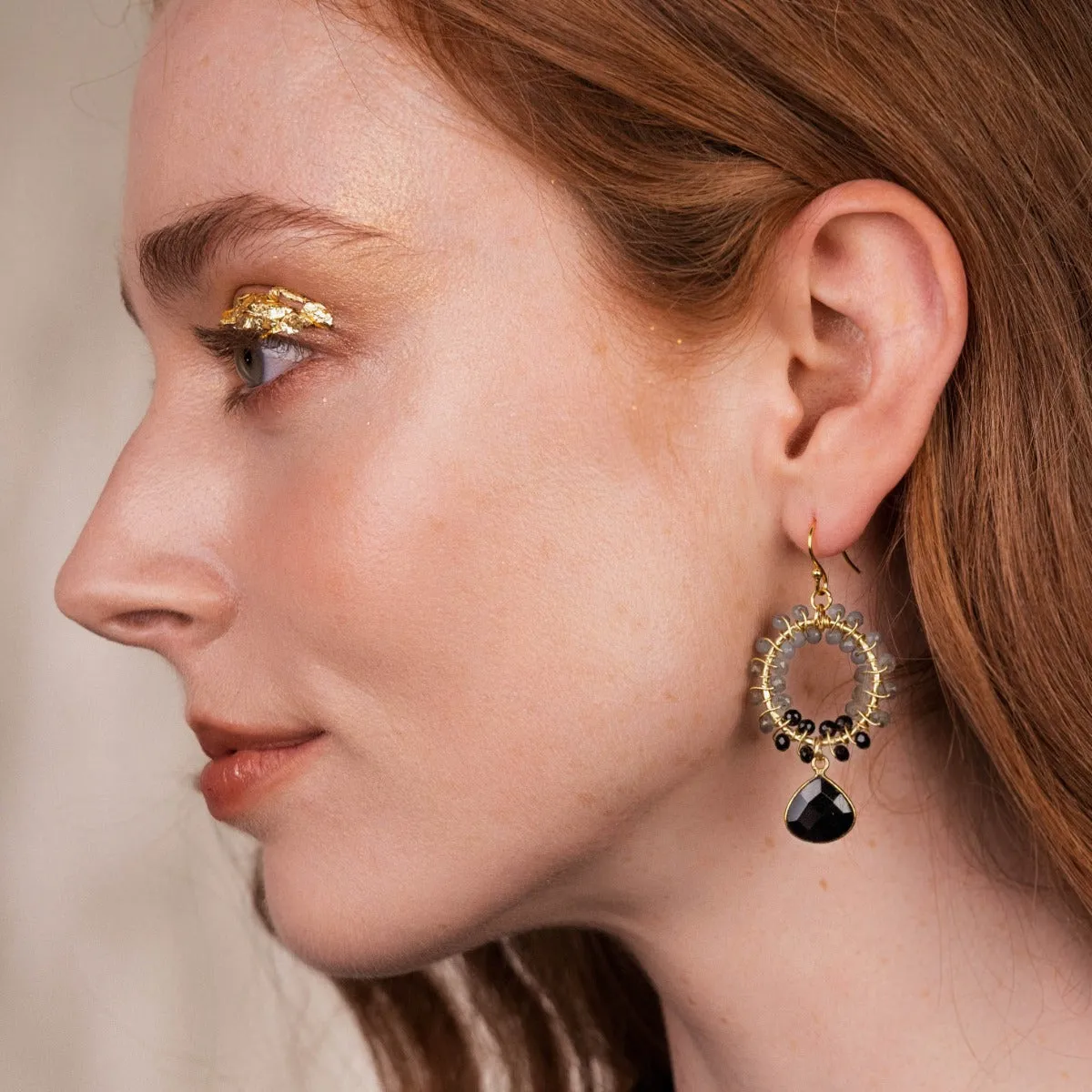 Talia Black Earrings