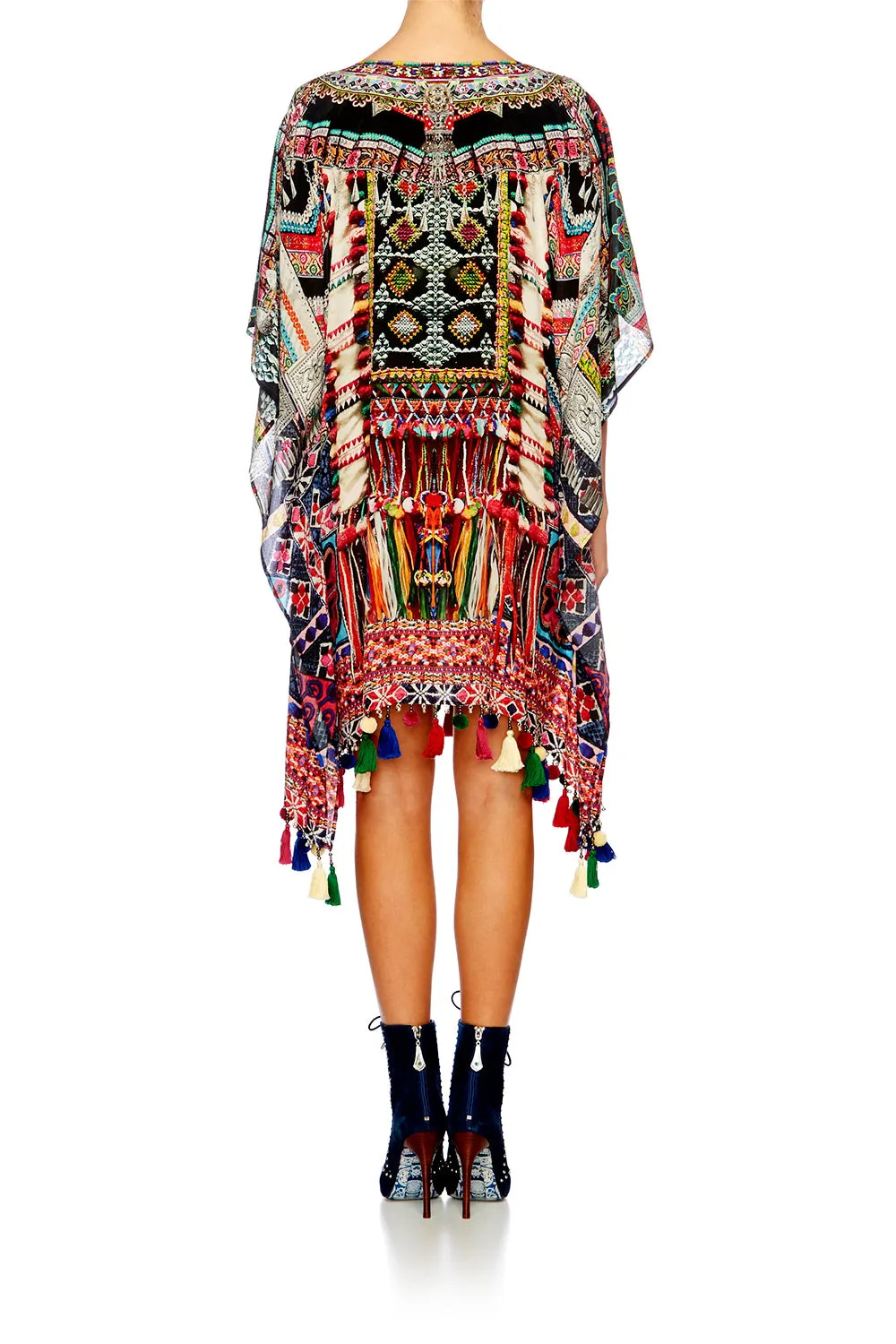 TASSEL HEM SHORT KAFTAN SOUND OF SILVER