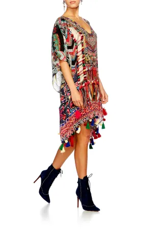 TASSEL HEM SHORT KAFTAN SOUND OF SILVER