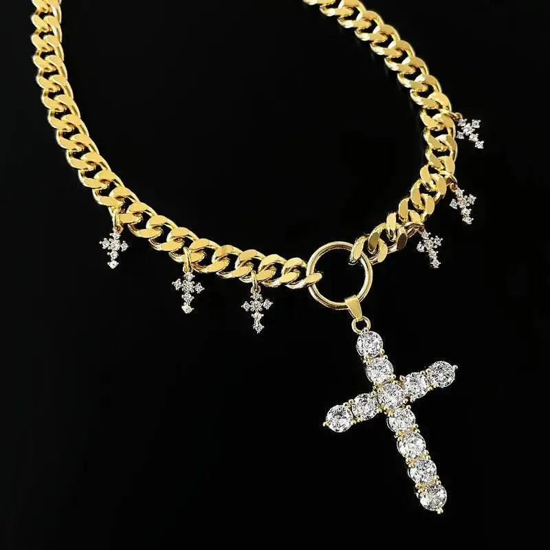 Vintage Diamond Cross Necklace