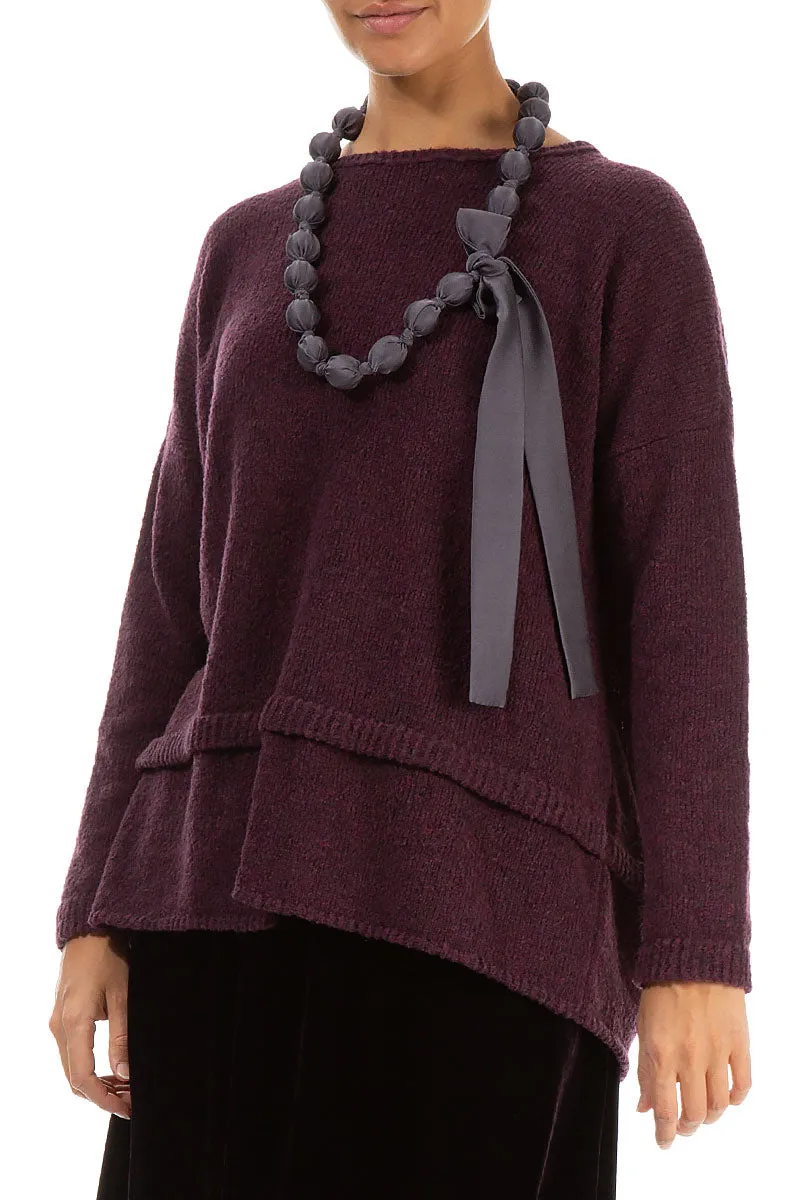 Vintage Violet Silk Bead Necklace