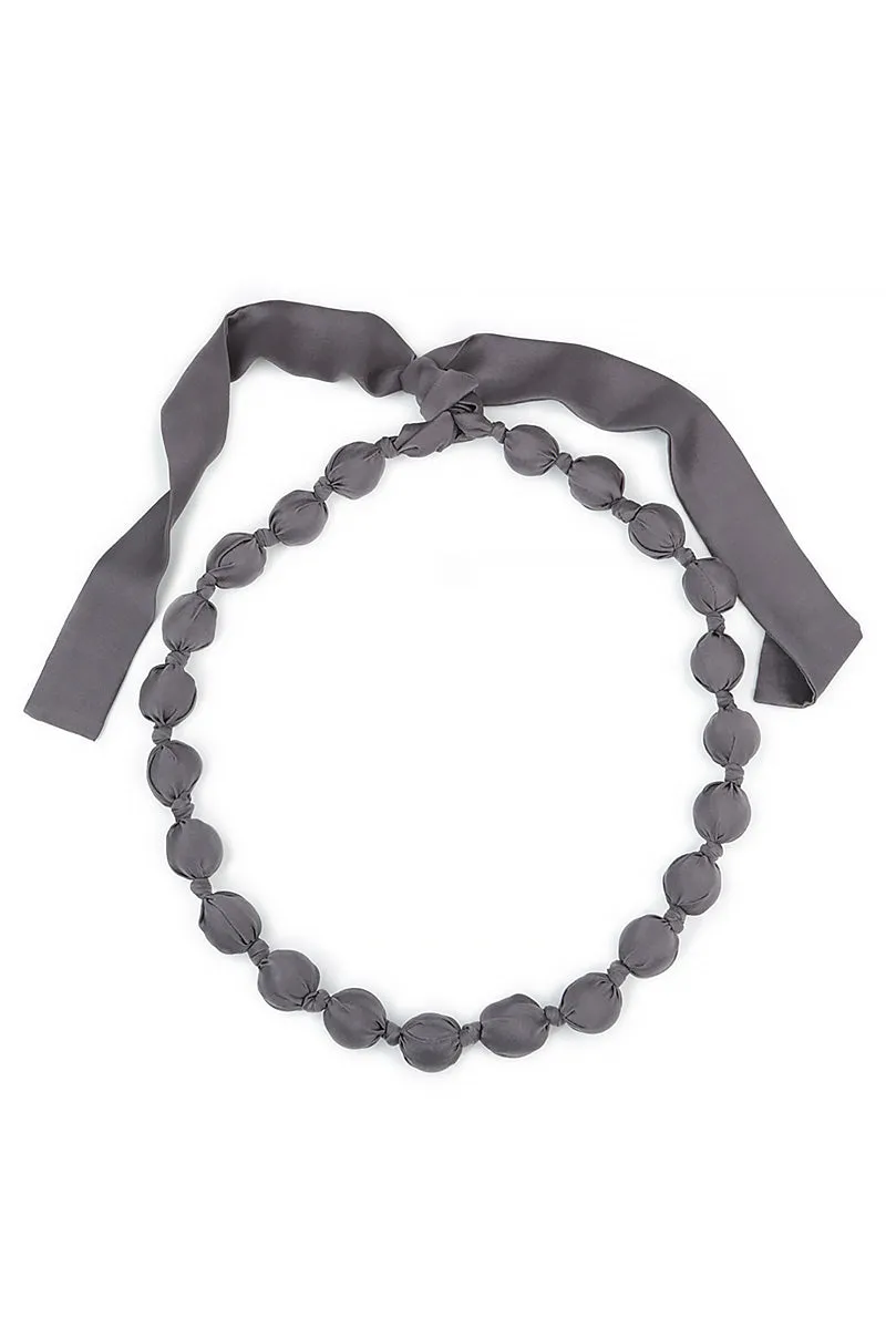 Vintage Violet Silk Bead Necklace
