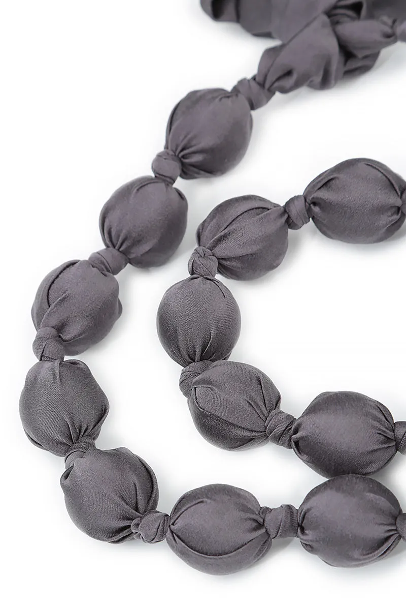 Vintage Violet Silk Bead Necklace